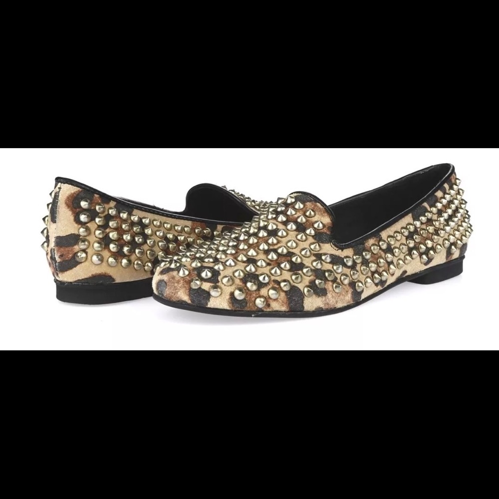 Steve Madden Studded Leopard Flats